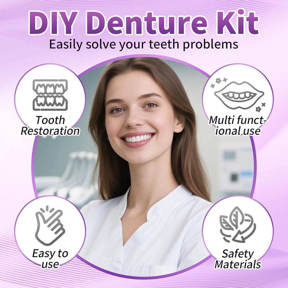 Durable dentures with color stability and anti-crack features