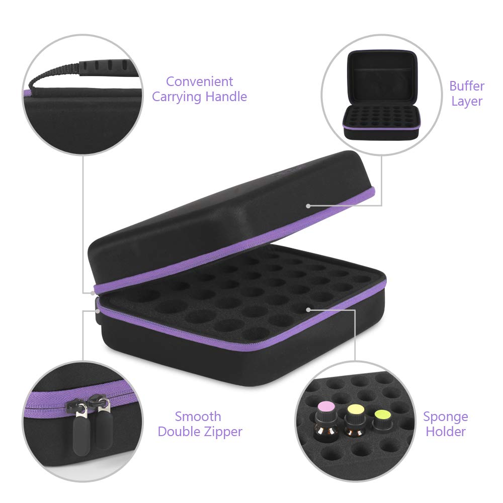 Durable EVA shell and shockproof exterior for essential oil case
