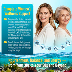 Label highlighting 800 mg DHA and 200 mg EPA from algal oil