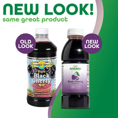 Pouring unsweetened black cherry juice concentrate into a glass