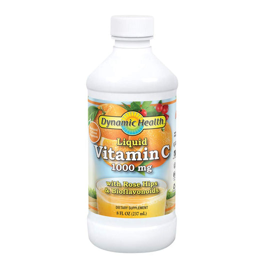 Dynamic Health Liquid Vitamin C bottle with Natural Citrus flavor