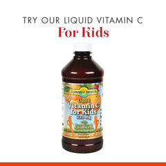 Serving suggestions with glass of Vitamin C liquid in Natural Citrus flavor