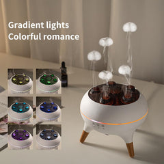 Jellyfish essential oil diffuser in living room with 7 color lights