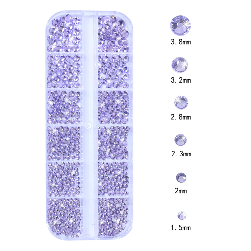 DZHILHMX mixed sizes 1.8–4mm for versatile nail art.