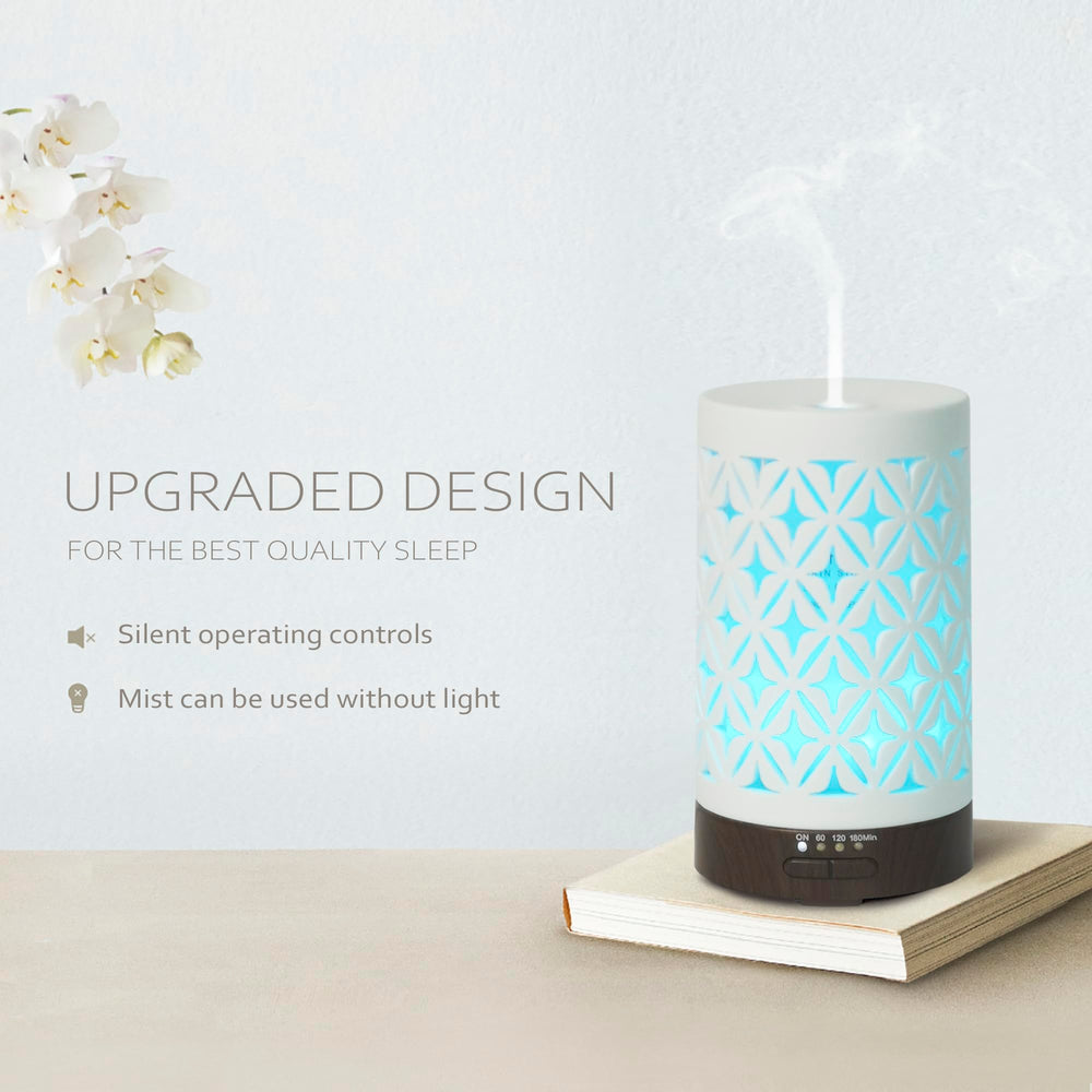 Ultrasonic diffuser with four timers for customizable diffusion