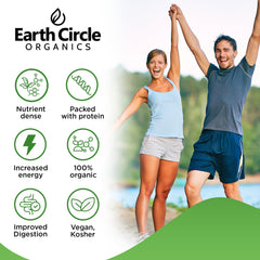 Pack shot of Earth Circle Organics Chlorella Powder, 4oz jar