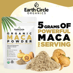 Latte with maca powder sprinkled