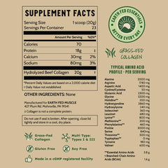 Earth Fed Muscle collagen over oats, protein-rich breakfast.