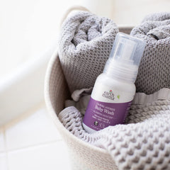 Family use scene with Earth Mama lavender baby wash