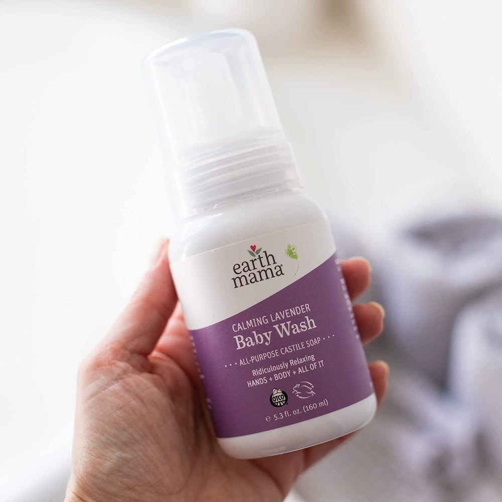 Newborn-safe, family-friendly lavender baby wash