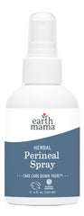 Earth Mama Herbal Perineal Spray bottle with upside-down design delivers touch-free, gentle feminine care.