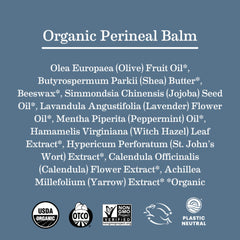 Earth Mama hospital bag essential graphic featuring the two piece recovery kit.