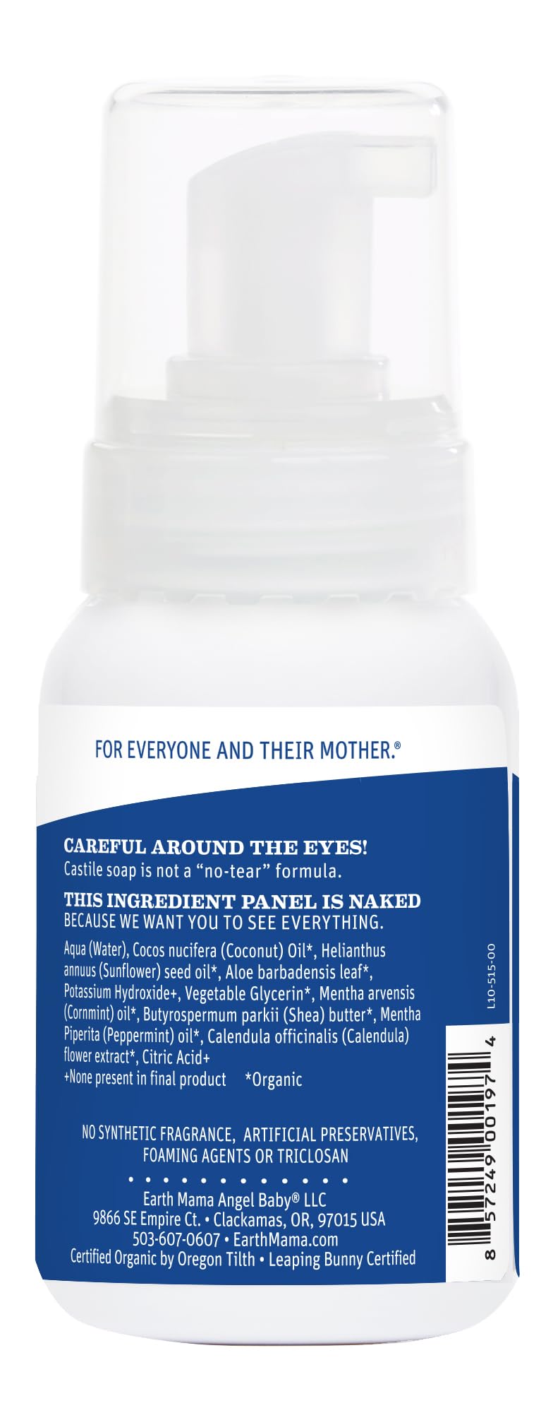 Earth Mama Wild Peppermint wash used safely around pets