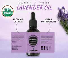 Earth N Pure Lavender Flowers highlighting natural aroma and purity.