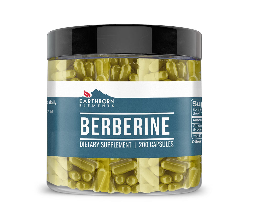 Earthborn Elements Berberine 200 capsules bottle front view