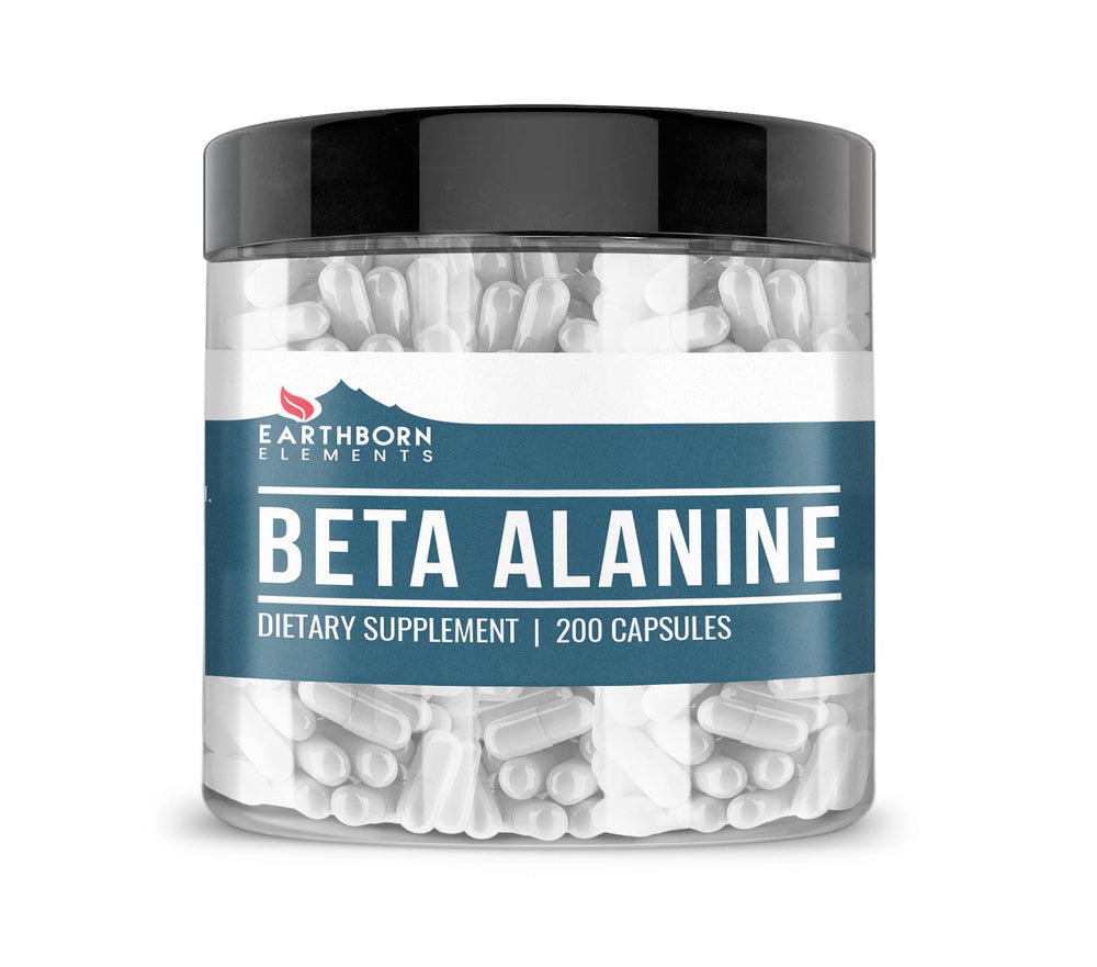 Earthborn Elements Beta-Alanine 200 Capsules bottle - front view