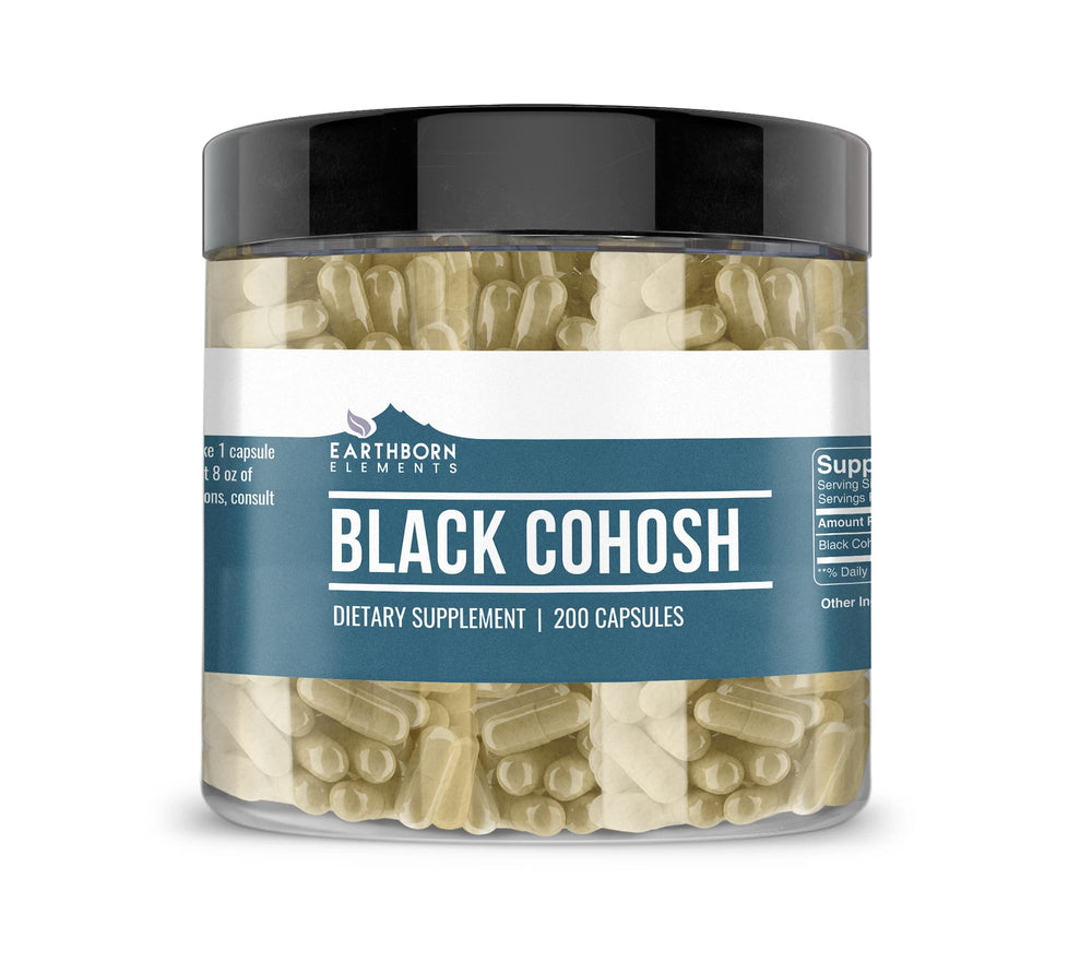 Earthborn Elements Black Cohosh 200 Capsules bottle – front view