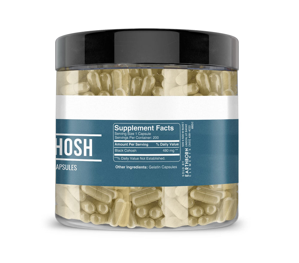 Earthborn Elements Black Cohosh label with ingredients