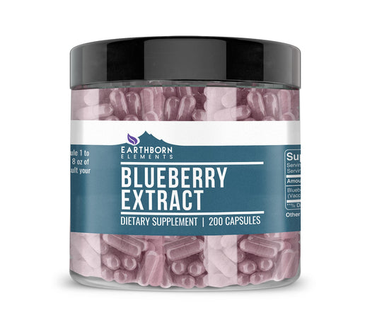 Earthborn Elements Blueberry 10:1 Extract Capsules bottle front view