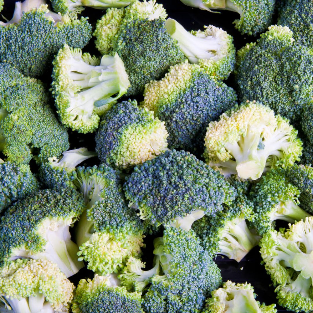 Nutrition label and ingredients on broccoli extract bottle