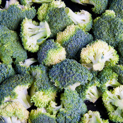 Nutrition label and ingredients on broccoli extract bottle