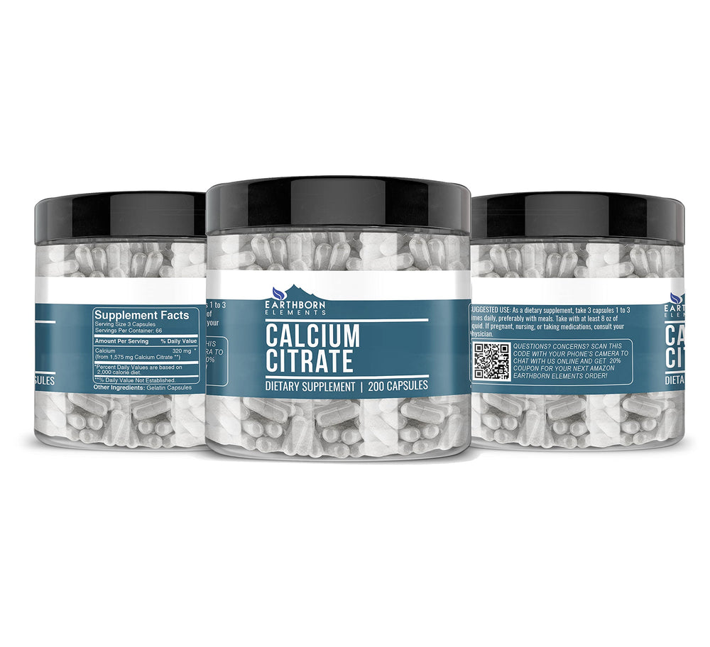 60-day supply packaging for Earthborn Elements Calcium Citrate