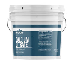 Front view of Earthborn Elements Calcium Citrate 96 oz resealable bucket