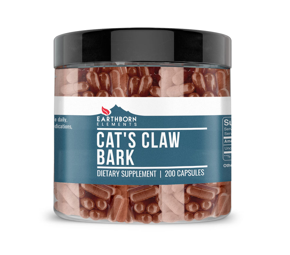 Earthborn Elements Cat's Claw Bark Capsules bottle front view
