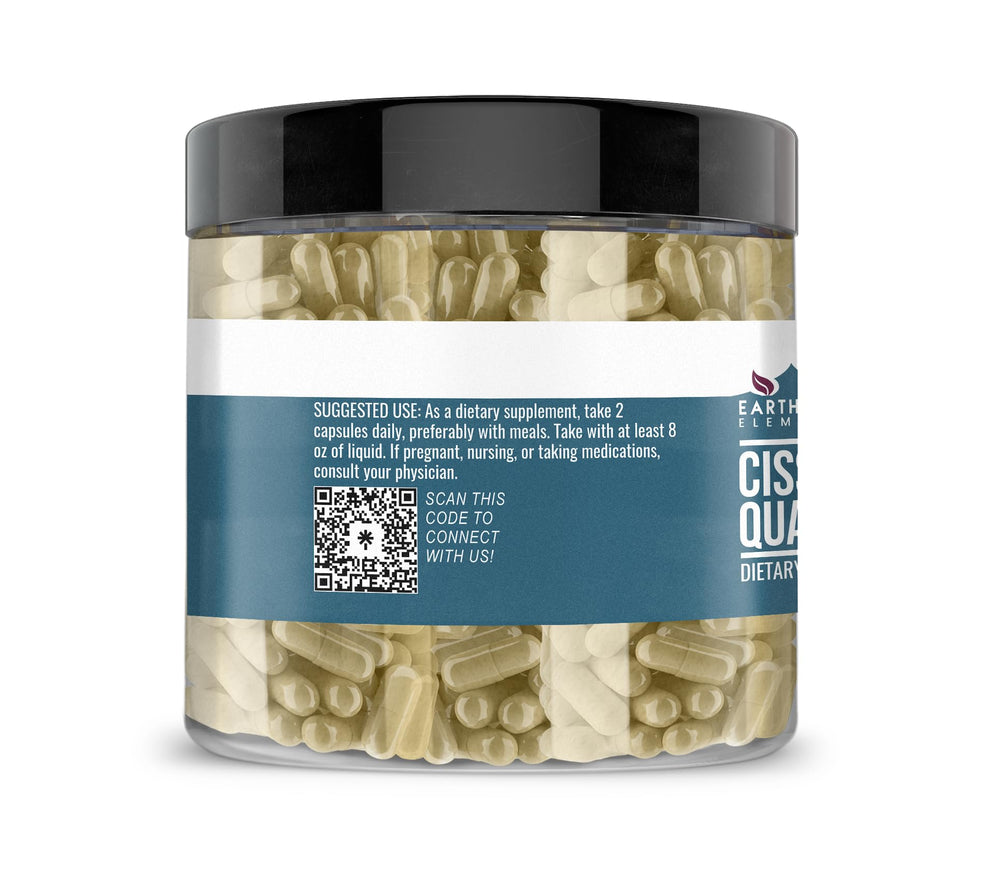 Cissus Quadrangularis bottle label close-up