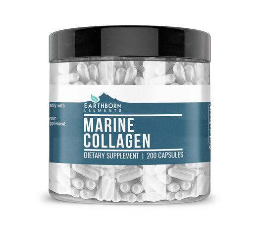 Earthborn Elements Collagen Peptides bottle with 200 capsules