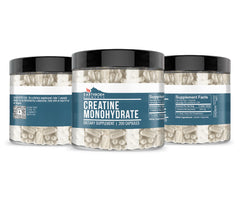Supplement facts panel for Creatine Monohydrate