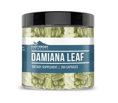 Earthborn Elements Damiana Leaf Capsules bottle front view