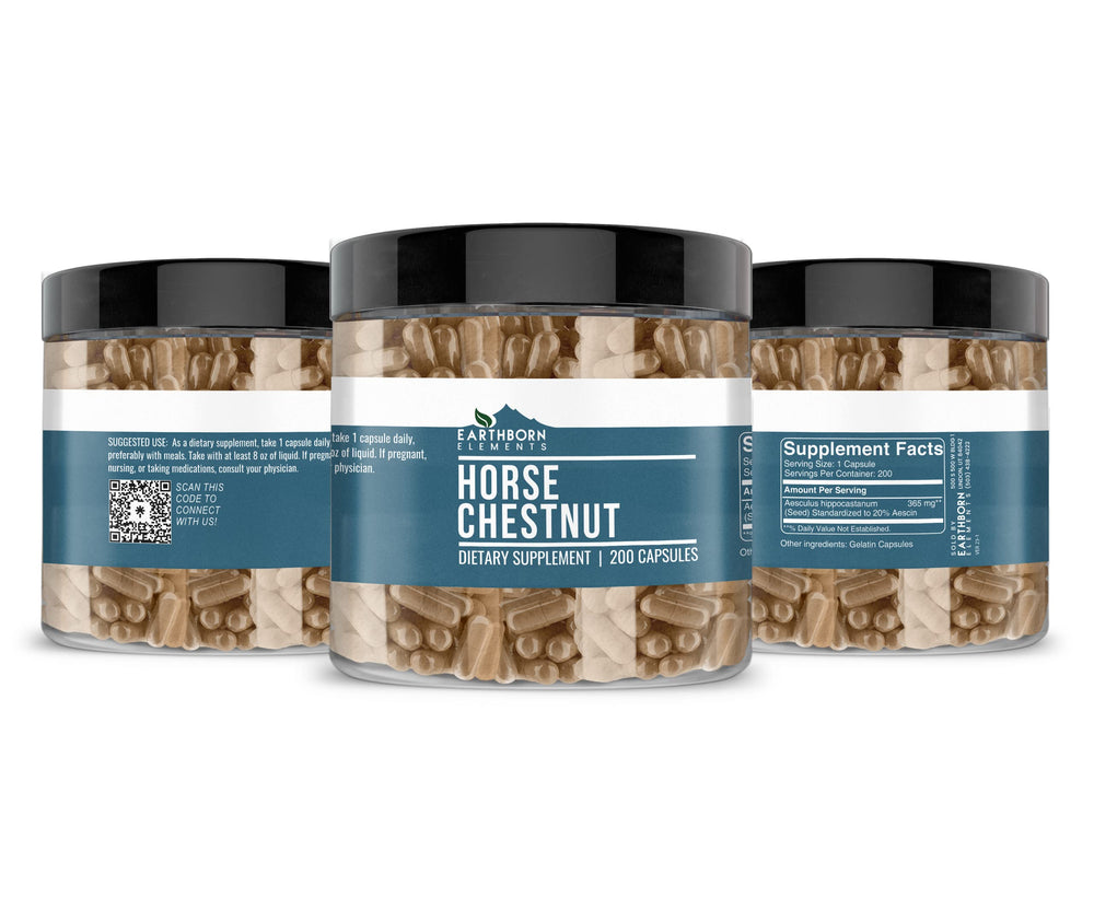 Capsules and bottle for Earthborn Elements Horse Chestnut