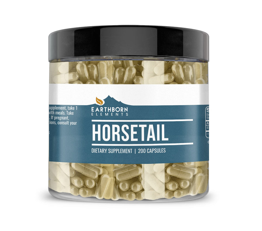 Earthborn Elements Horsetail capsules bottle on white background