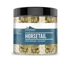 Earthborn Elements Horsetail capsules bottle on white background