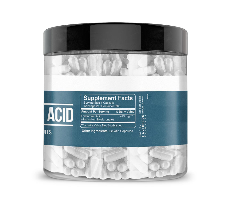Close-up of Hyaluronic Acid capsules spilling out