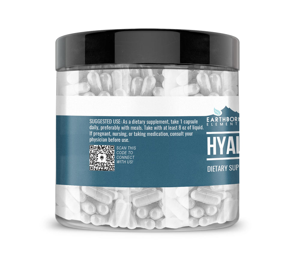 USA-encapsulated label on Hyaluronic Acid bottle