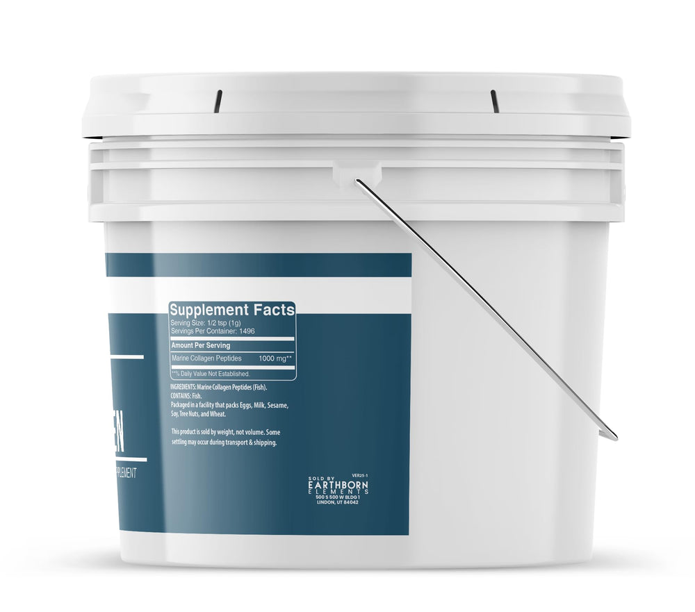 Label of Earthborn Elements hydrolyzed marine collagen container