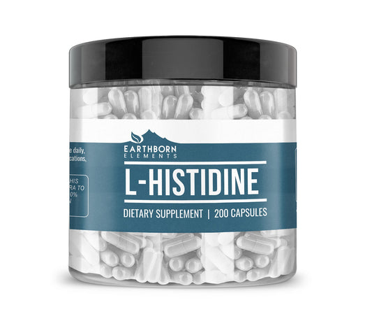 Earthborn Elements L-Histidine 200 capsules bottle - front view