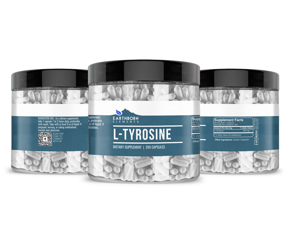 L-Tyrosine capsules produced in the USA