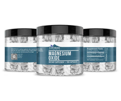 Bottle label for Earthborn Elements Magnesium Oxide