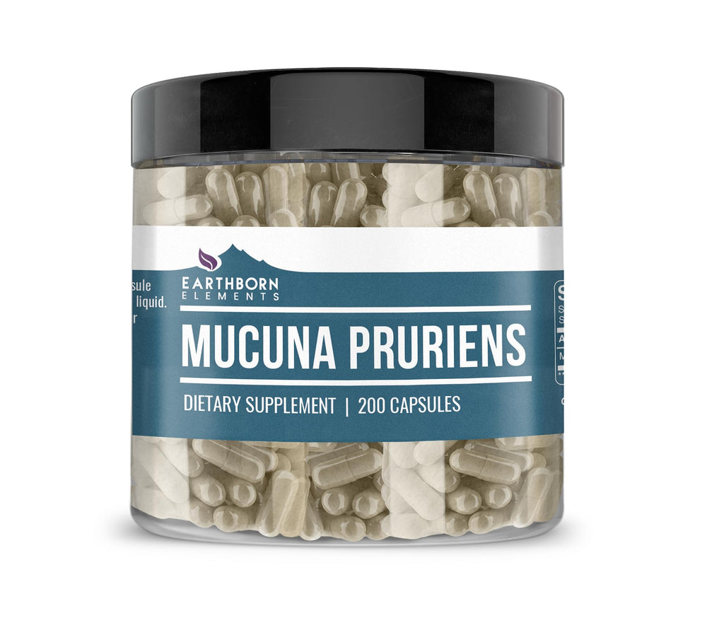 Earthborn Elements Mucuna Pruriens Extract bottle with 200 capsules