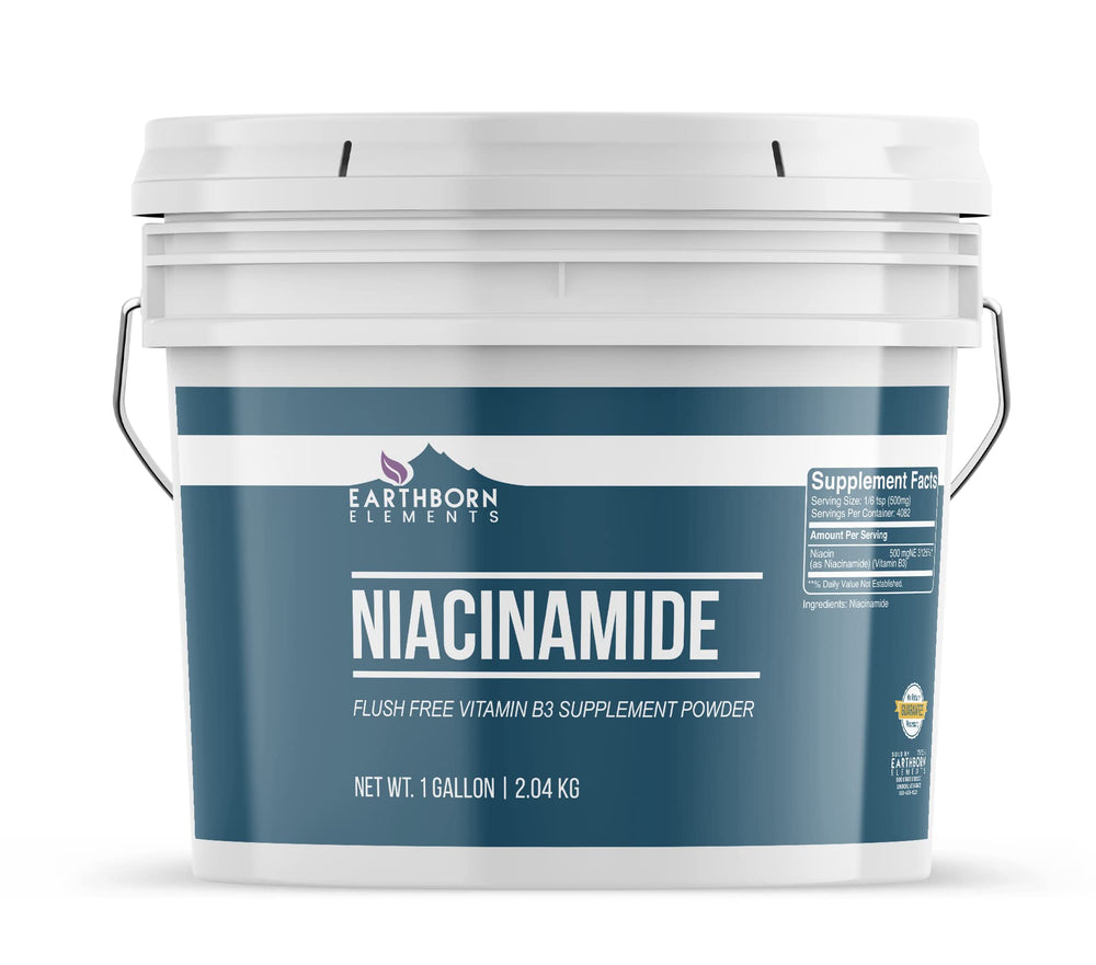 Front view of Earthborn Elements Niacinamide 1 gallon container