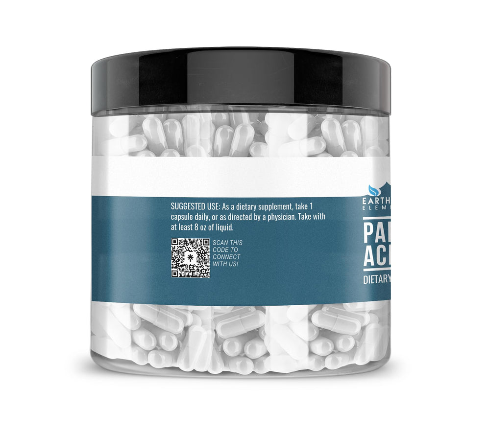 Pantothenic Acid (Vitamin B5) capsules close-up