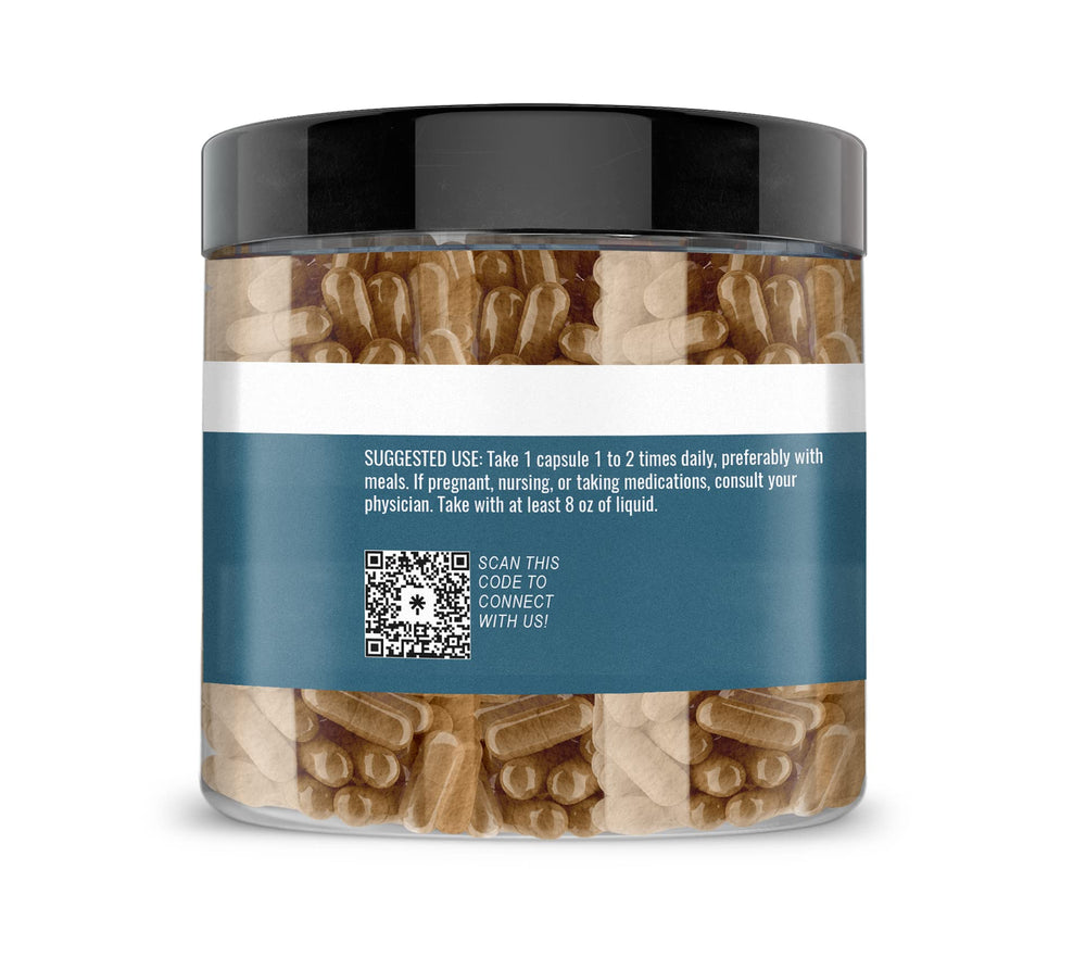 Close-up of 200 Rhodiola Rosea capsules