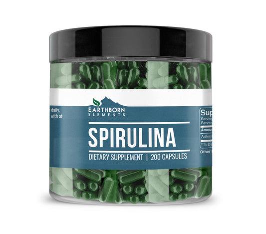 Earthborn Elements Spirulina 200 Capsules bottle