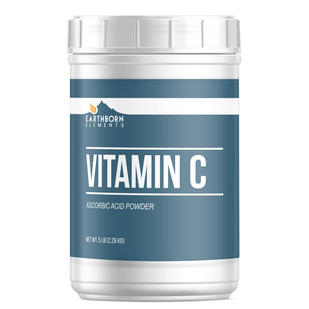 Earthborn Elements Vitamin C powder in a resealable 5 lb bucket