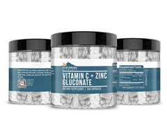 Packaging of Earthborn Elements Vitamin C + Zinc Gluconate capsules