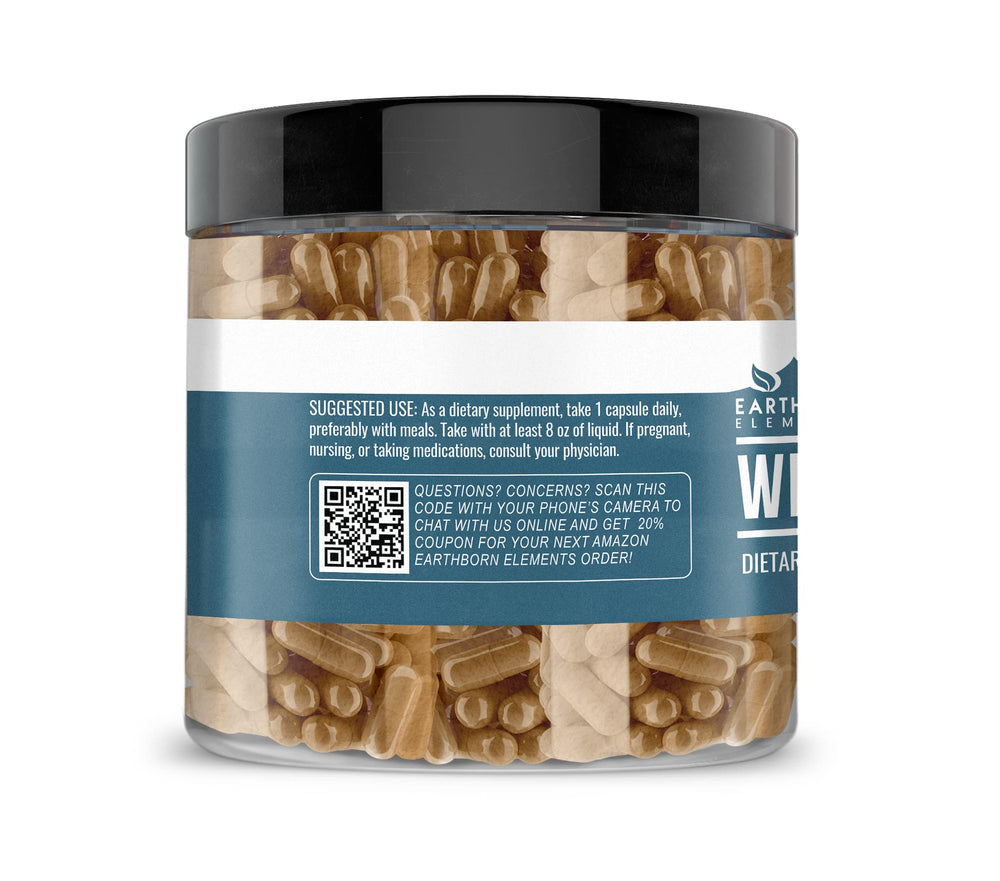Close-up of Willow Bark Extract Capsules (200-count)
