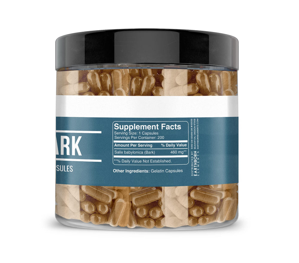 Back of bottle showing ingredients and supplement facts